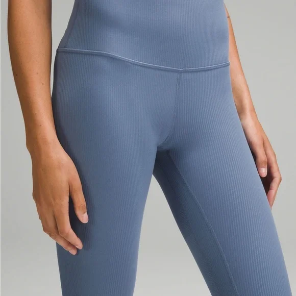 Lululemon Align Ribbed High-Rise Leggings Size 8 Blue - Picture 4 of 9